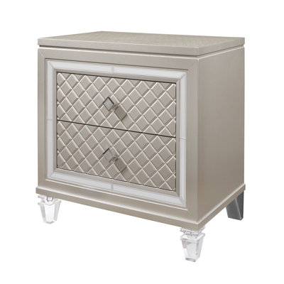 Table de chevet Cross Glam Champagne