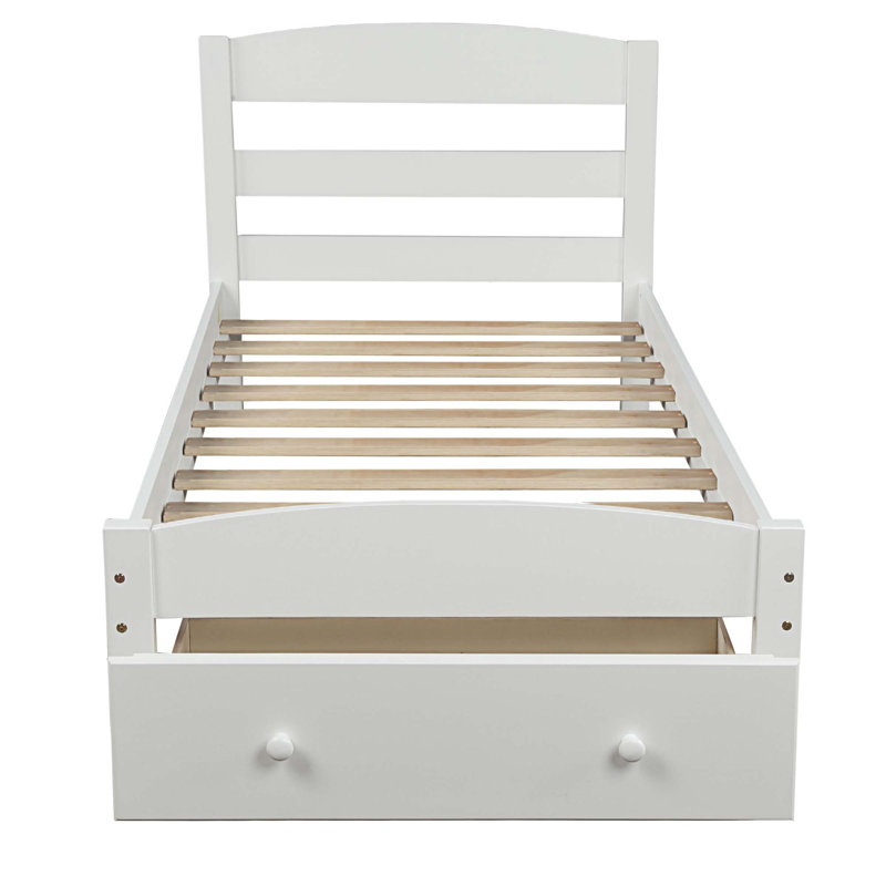 Lit avec rangement, Blanc