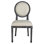 Medallion Fabric Side Chair in Ivory