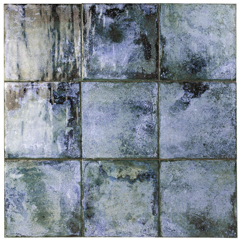 Angela Harris Harbour 8" x 8" Ceramic Wall and Floor Tile, Blue