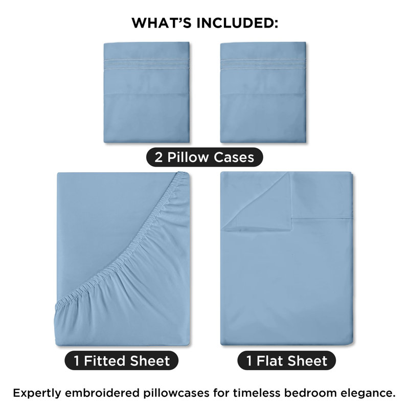 Royale Linens 4 Piece Full Sheets Set - Soft Brushed 1800 Microfiber Bedding - 1 Fitted and 1 Flat Sheet, 2 Pillow cases - Wrinkle Free & Fade Resistant - Hotel Luxury Bed Sheets Set (Burgundy, Full)