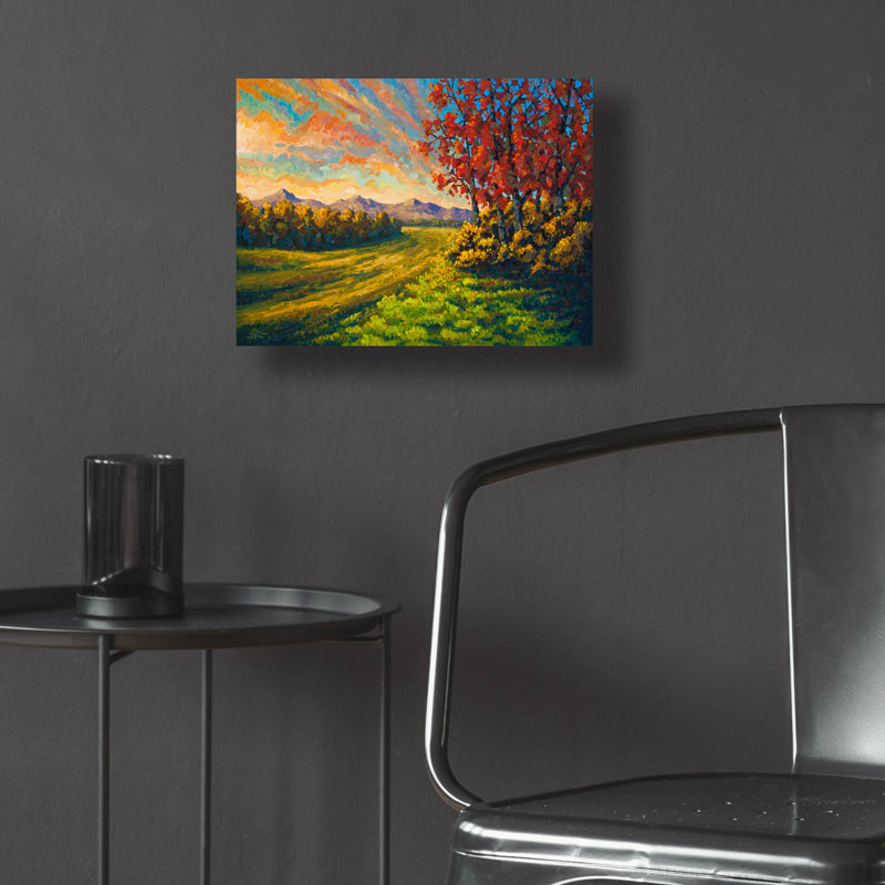 «Farewell autun» par Joe Reimer, art mural en verre acrylique, H 12 po x l 16 po x P 0,13 po