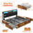Storage King Bed Frame With Led Headboard & Charging Station, 4-drawer Platform Bed With Quiet Support-1655967027-1668460069