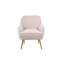 Fauteuil moderne en velours de style Mid-Century avec pieds dorés - pour la maison et le bureau, facile à assembler-472530136