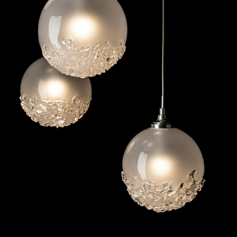 Fritz 5 - Light Cluster Globe Pendant, 80" H x 15.4" W x 15.4" D, Sterling