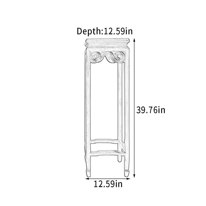Support pour plante en bois massif - Extension Tenon