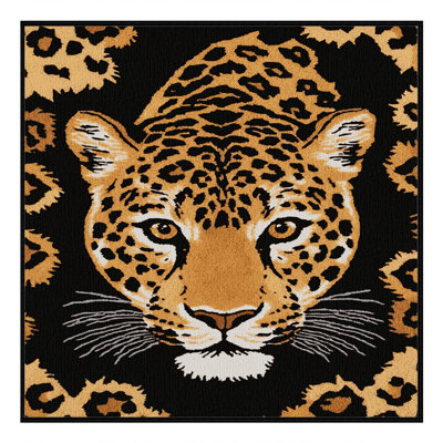  Washable Sri Lankan Leopard Big Cats Area Rug