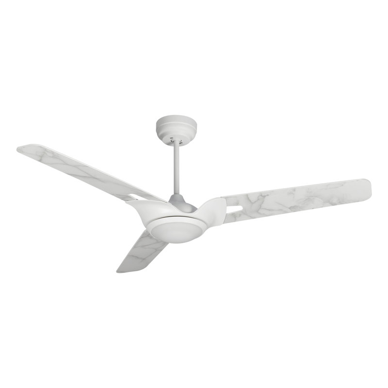  Ventilateur de plafond intelligent à 3 pales avec télécommande et ensemble d'éclairage inclus, 56 po