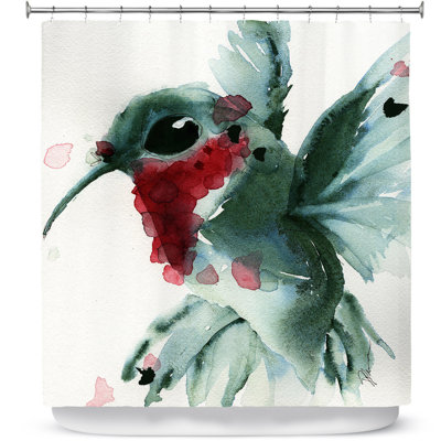 Rideau de douche simple christmas colibris ii
