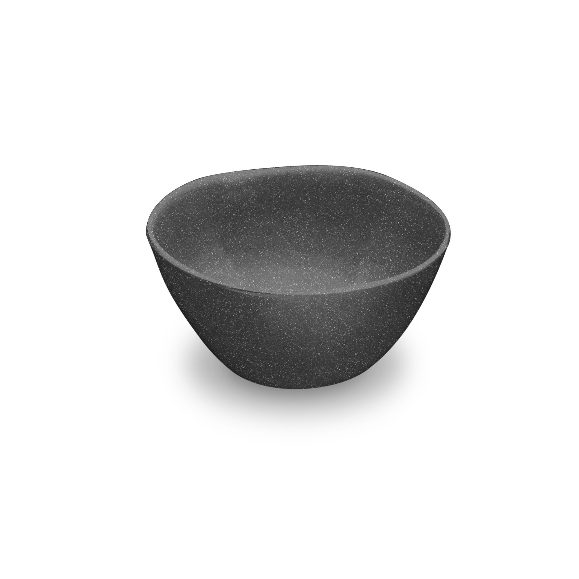 Laya Matte Melamine Rice Bowl, Black