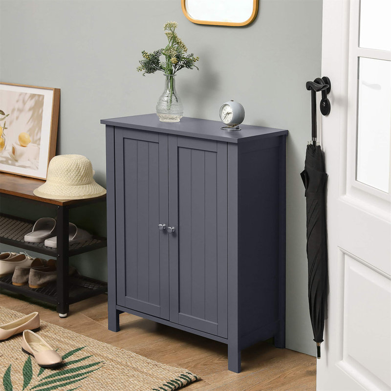 Standing Bathroom Storage Cabinet 2 Adjustable Shelves 30 x 60 x 80 cm