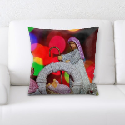 Faux Leather Throw Pillow