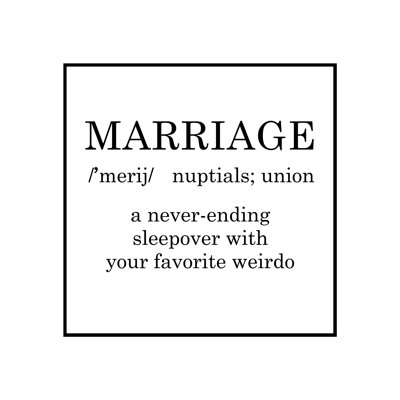 Marriage Definition - Wrapped Canvas Print
