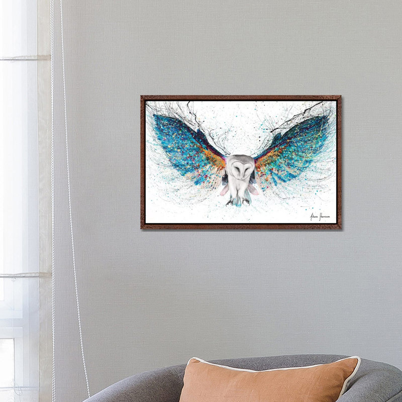 Opulent Night Owl by Ashvin Harrison - Wrapped Canvas Print, Classic Brown Wood Framed, 66.04 cm H x 45.72 cm W