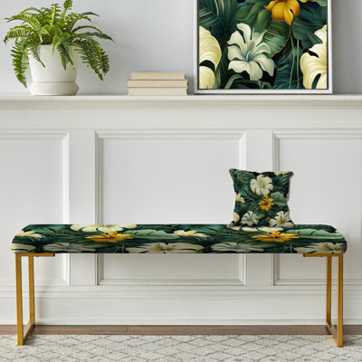 Banc rembourré Monstera Elegance