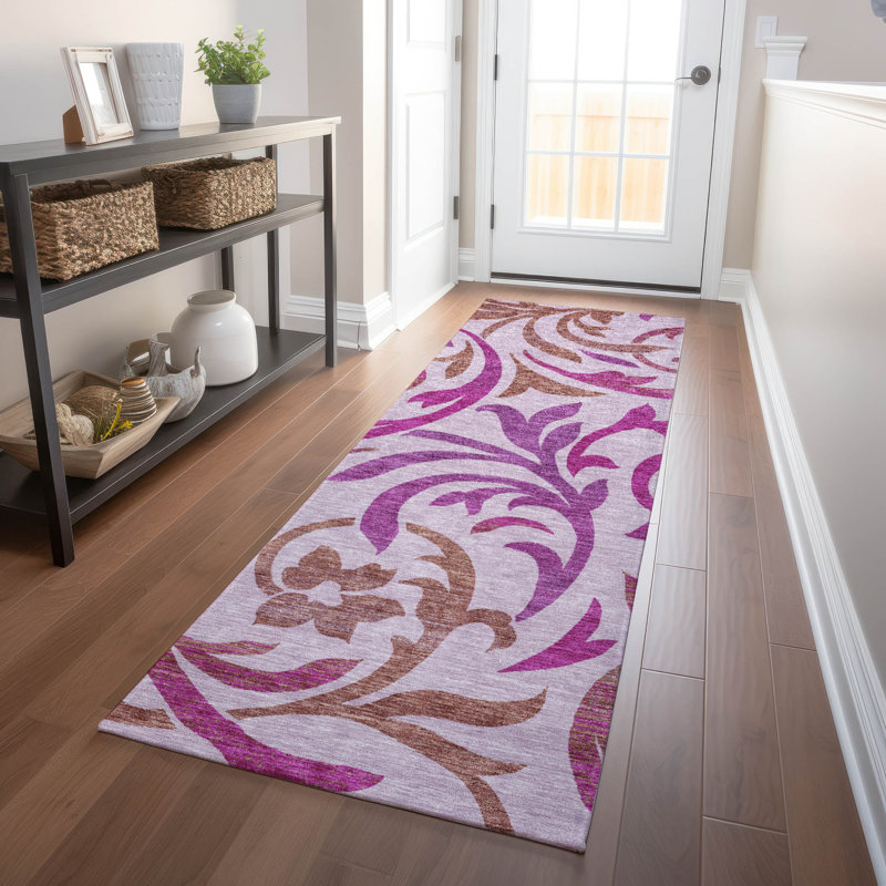 Premium Machine Washable Prisco Lavender Rug, Runner 2'3" x 7'6"