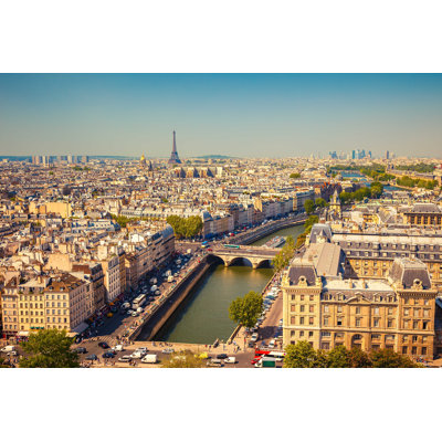 Vue aérienne de Paris par Sborisov - Photographie sur toile tendue
