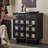 Retro Black Solid Wood Accent Cabinet