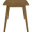 Table en bois massif à finition châtaignier - Pieds rectangulaires en angle pour une salle à manger en châtaignier polyvalente