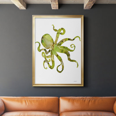 Octopus, reproduction encadrée de qualité supérieure - prête à être accrochée