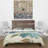 butterfly Blue Garden I - Farmhouse Duvet Cover Set - Microfiber Polyester-38758425