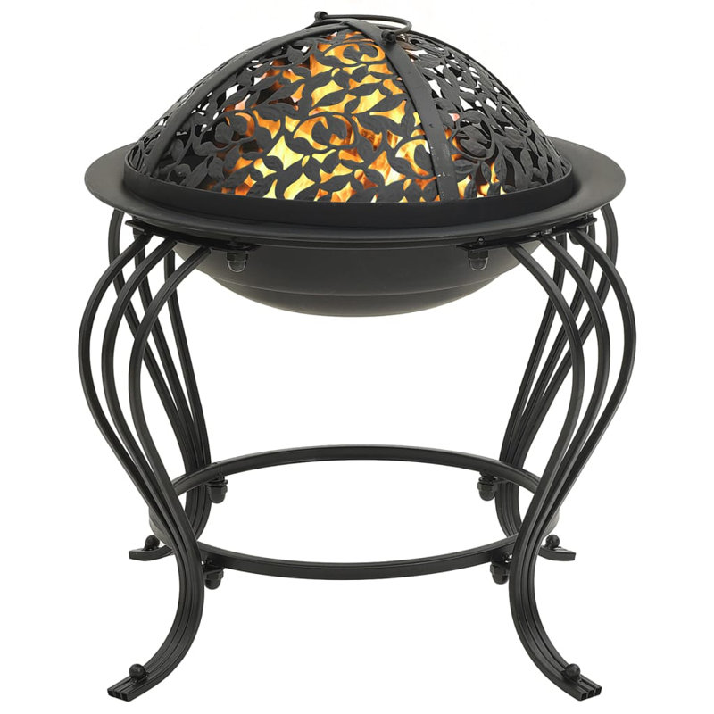 Natarsha Fire Pit with Poker 49 cm Steel