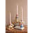  Ceramic Easter Bunny Taper Candle Holders 6"H – Glazed Multi-Color Spring Decor Set of 3
