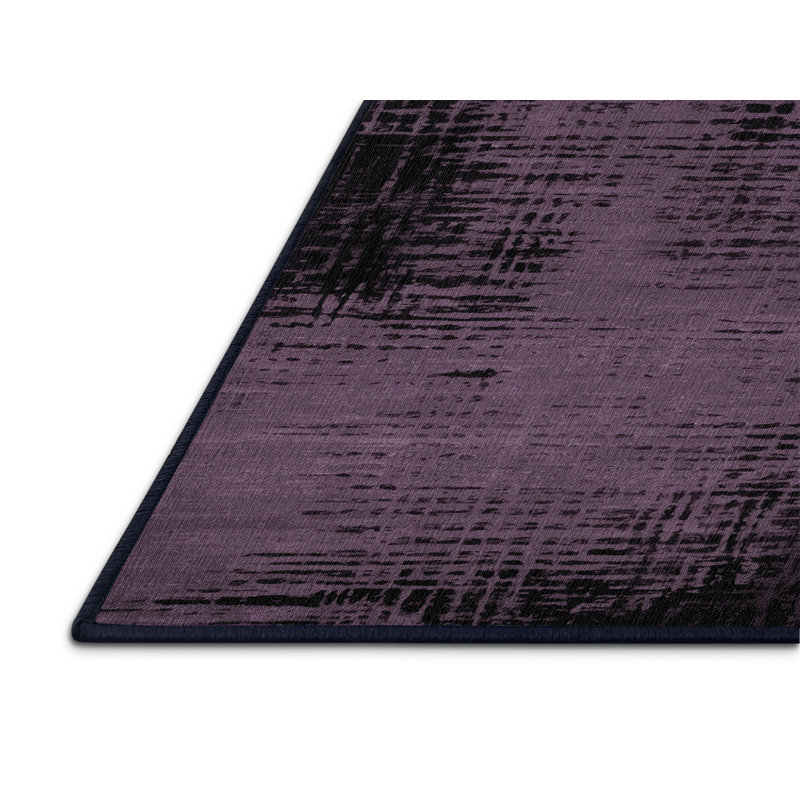 Tapis mauve lavable à la machine, Rectangle 7 pi x 9 pi