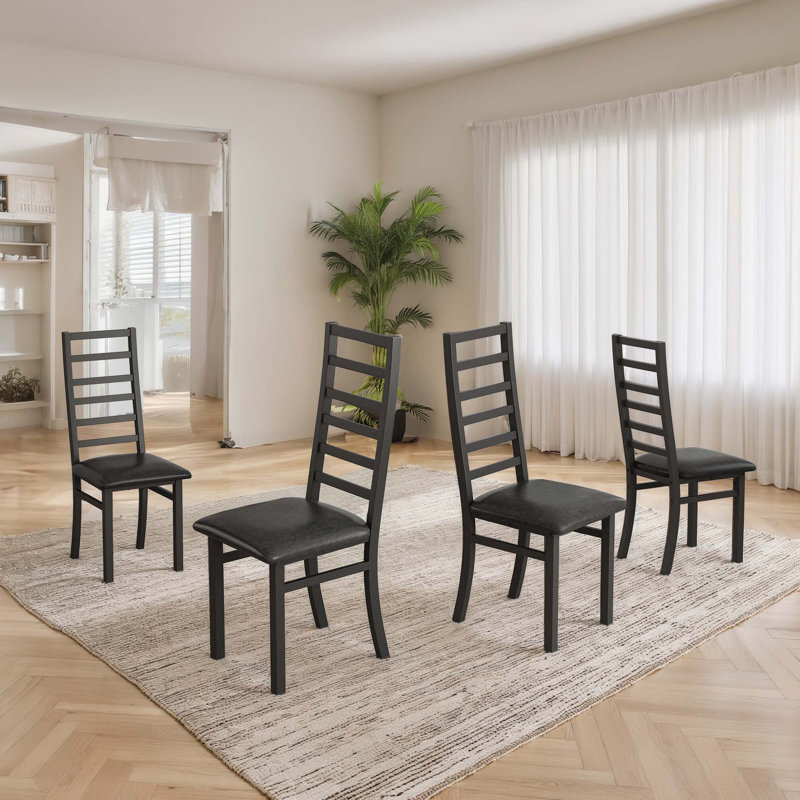 Metal Dining Chairs,Kitchen Chairs,Side Chair,Dinning Chairs, Gray, 4