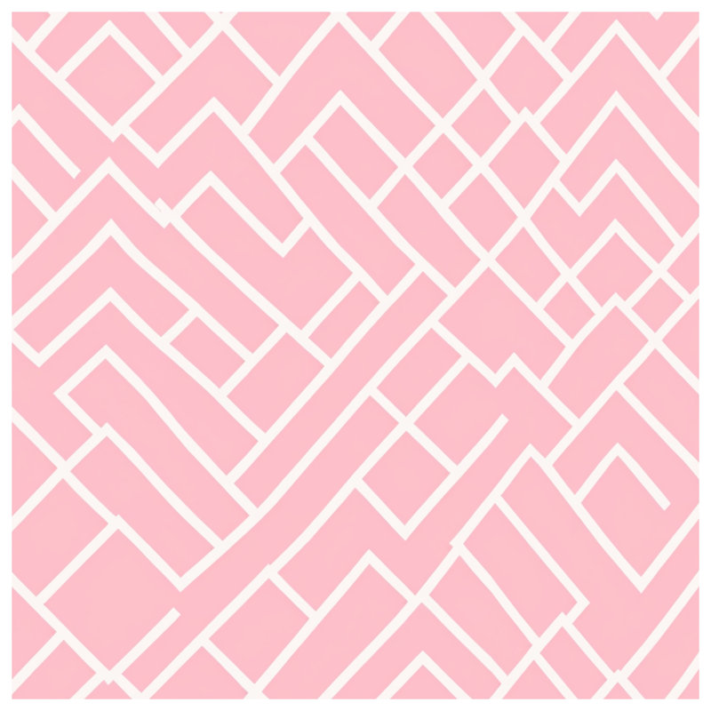 Rideaux de fenêtre à lignes géométriques roses, voilages et voilages à motif géométrique - 1 panneau, Blocage
