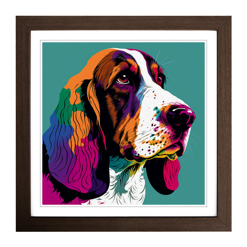 Single Picture Frame Print on Wood, Walnut