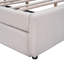Lit plateforme tapissier avec lit gigogne, tête de lit lumineuse et port USB-1517373131-1517373134