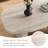 47'' Mid Century Modern Coffee Table, Irregular Wood Coffee Table with Three Legs for Living Room, Office, Beige-1967168971