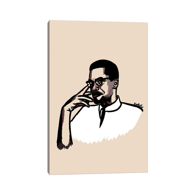 Brother Malcolm by NoelleRx - Wrapped Canvas Painting, 66.04 cm H x 45.72 cm W x 3.175 cm D
