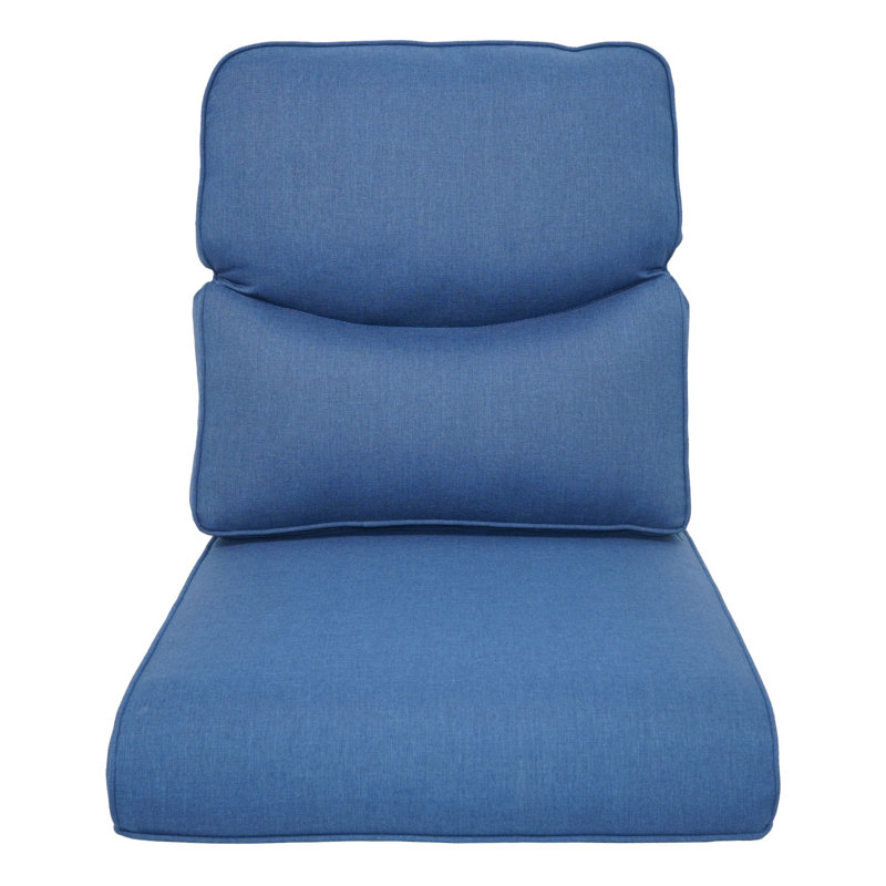 Tracie 22"W X 25"D Outdoor Deep Seating Cushion Set For Patio Sofas/Chairs, Blue, 1