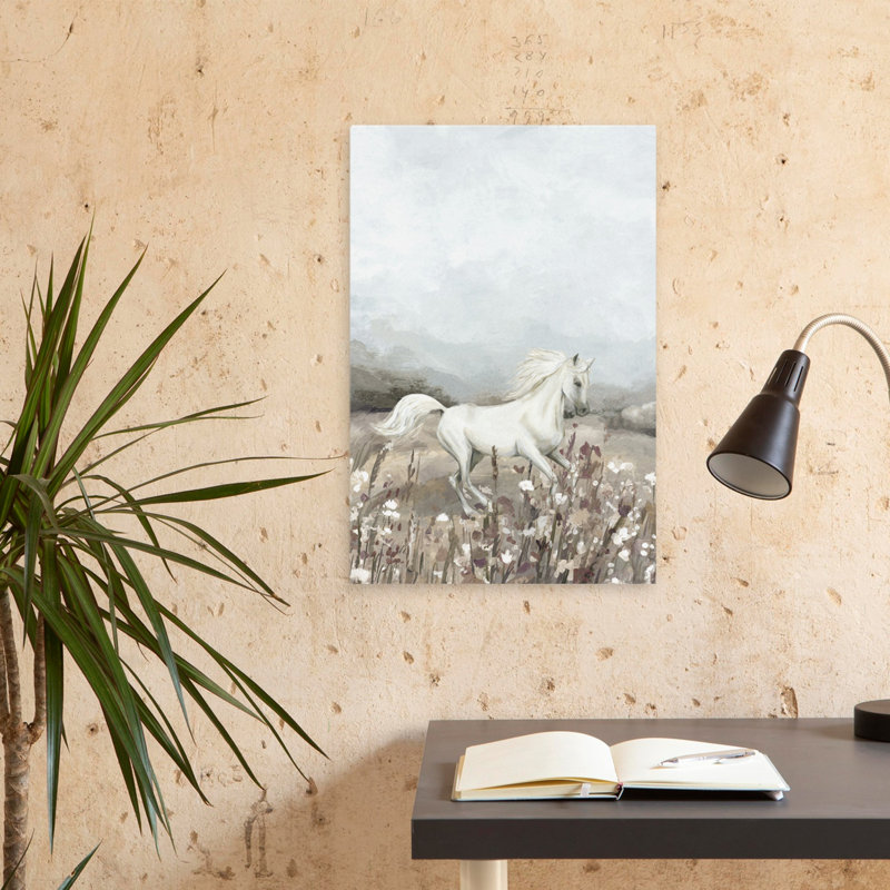 Fleur sauvage, paysage, nature, peinture, art contemporain, H 24 po x l 16 po