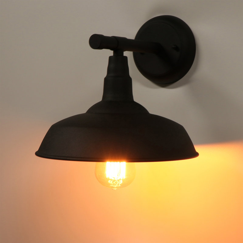 Luminaire de grange d'extérieur 1 lumière H 11,25 po Coster, Noir