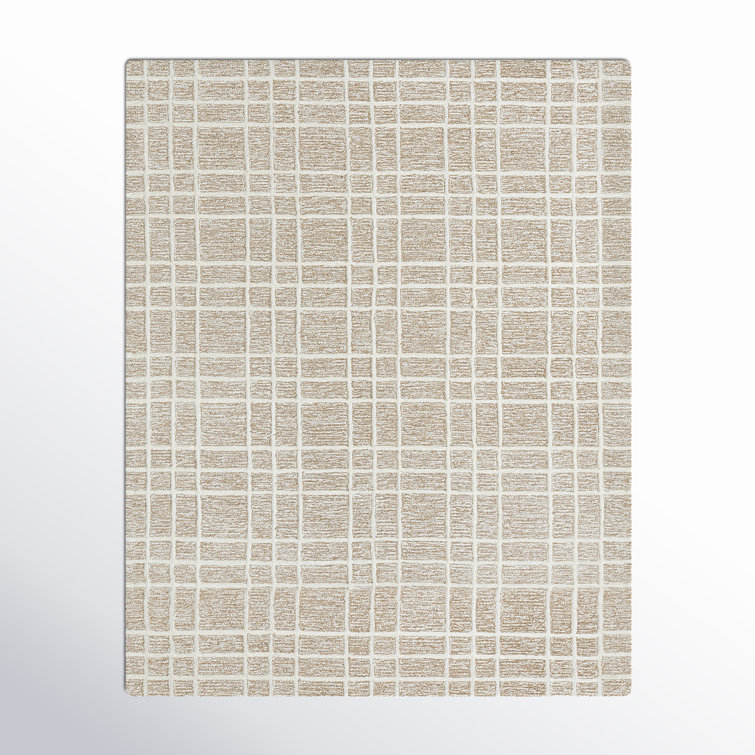 Alec Plaid Handmade Tufted Wool Brown Area Rug