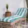 72" x 22" Outdoor Chaise Lounge Cushion with Ties and Loop