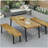 1 DINING TABLE+2 DINING BENCHES
