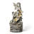 22.75"H 4-Tiered Concrete Fairy Polyresin Outdoor Fountain With Pump And LED Light (KD)