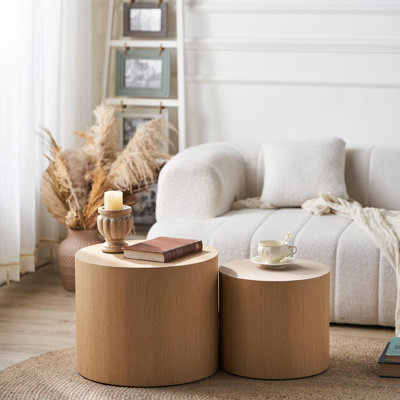 2-Pieces Round Nesting Coffee Table