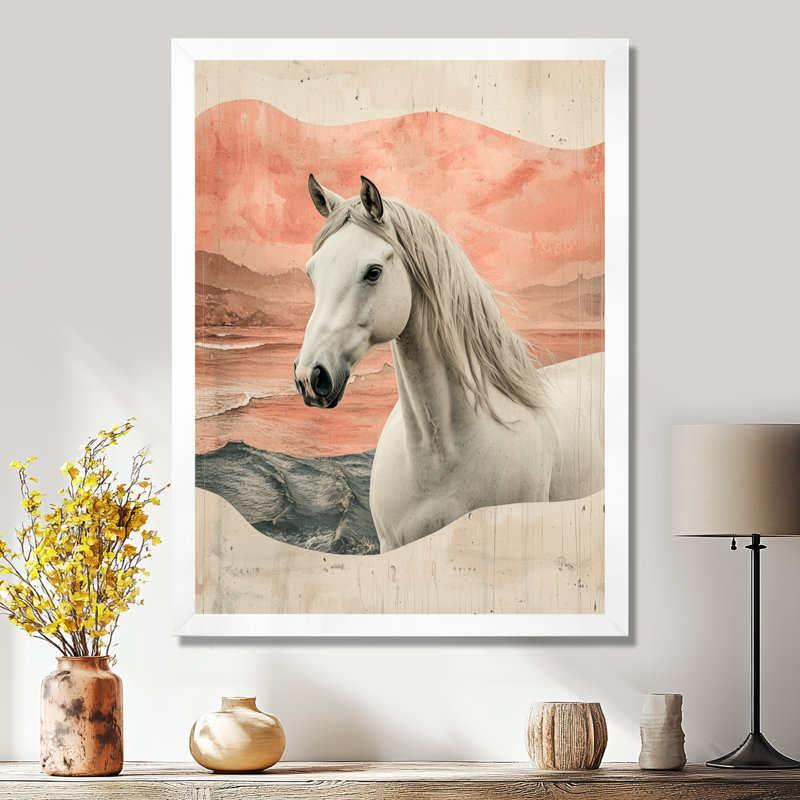 Dorla - Décoration murale animaux, H 32 po x l 24 po, Reproduction encadrée d'une seule photo, Blanc