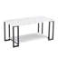 Table basse D&N, 2 couches de 1,5 cm d'épaisseur en marbre et panneau de fibres à densité moyenne rectangulaire 39,37 po, table basse en fer, salle à manger, café-545299487