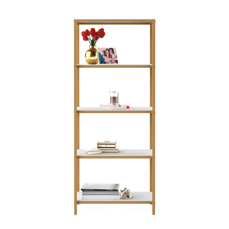 Arturs Bookcase, Gold/White