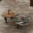 Square microcrystalline stone coffee table