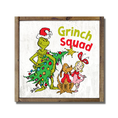 The Grinch Squad Framed Wood Plaque