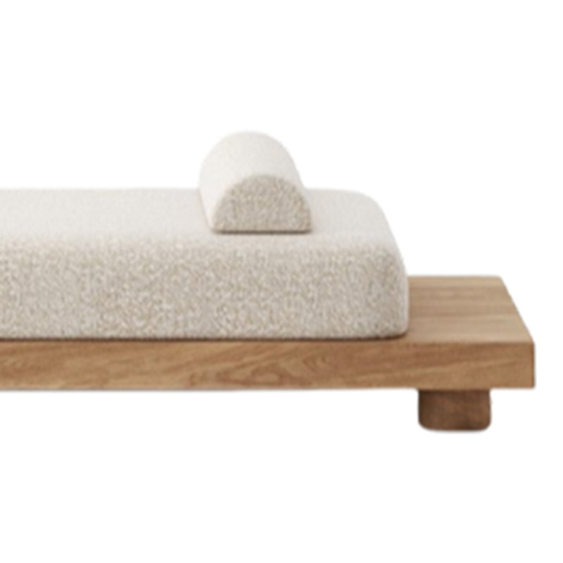Banc en bois massif minimaliste surprise à vent silencieux, H 16,54 po x l 70,87 po x P 19,69 po