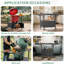 Table de barbecue extérieure en métal pour barbecue de style gros œuf, comprenant des planches latérales pliables, supportant des grils de grande taille et similaires, fabrication en fer robuste, rangement pour outils spacieux, assemblage rapide, mobi