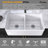 Fireclay Apron Front Farmhouse Kitchen Sink Double Bowl Farm Sink in White with Accessory Kits